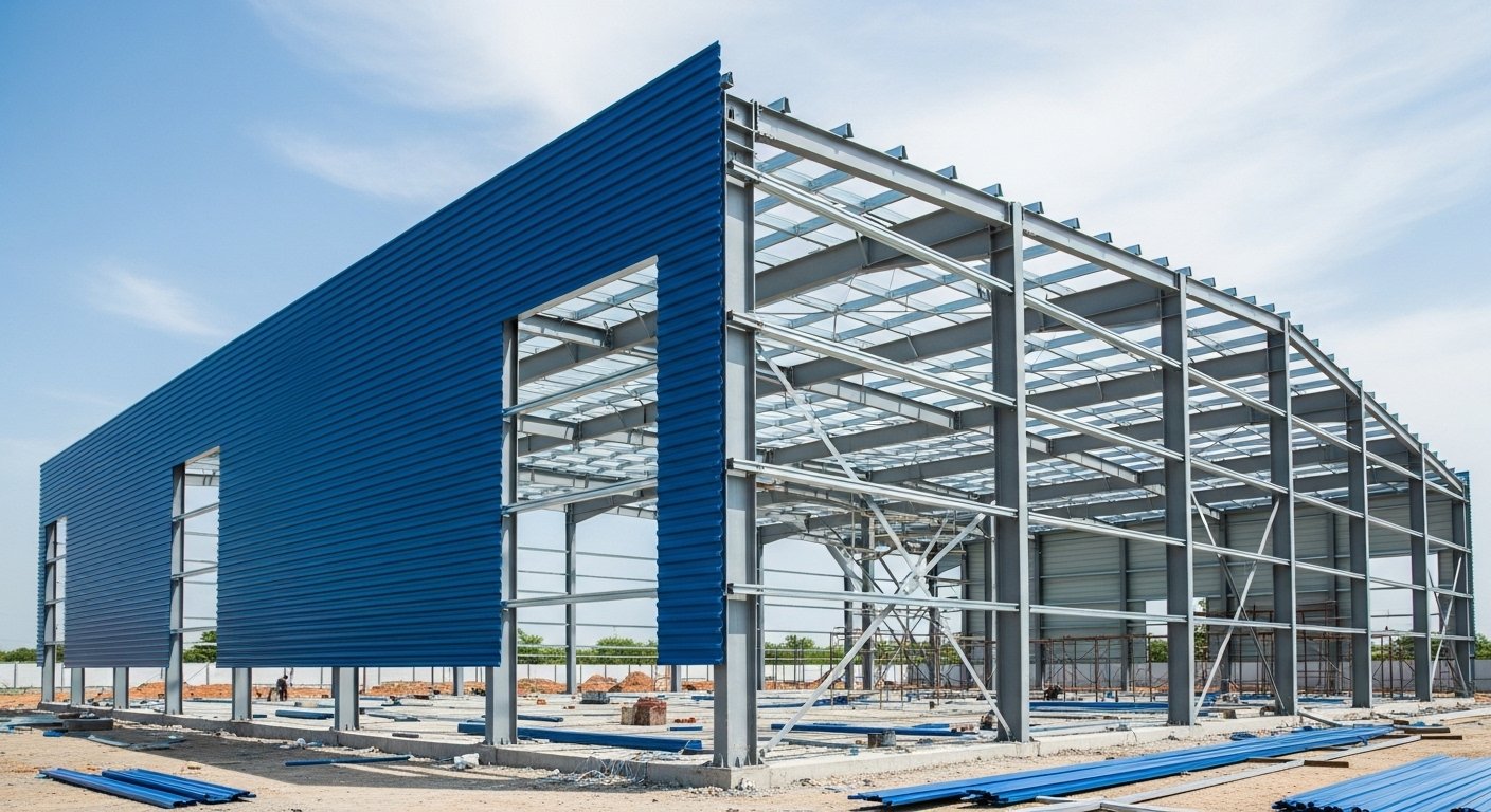 Structural steel erection India — site installation commissioning own erection team no sub-contracting