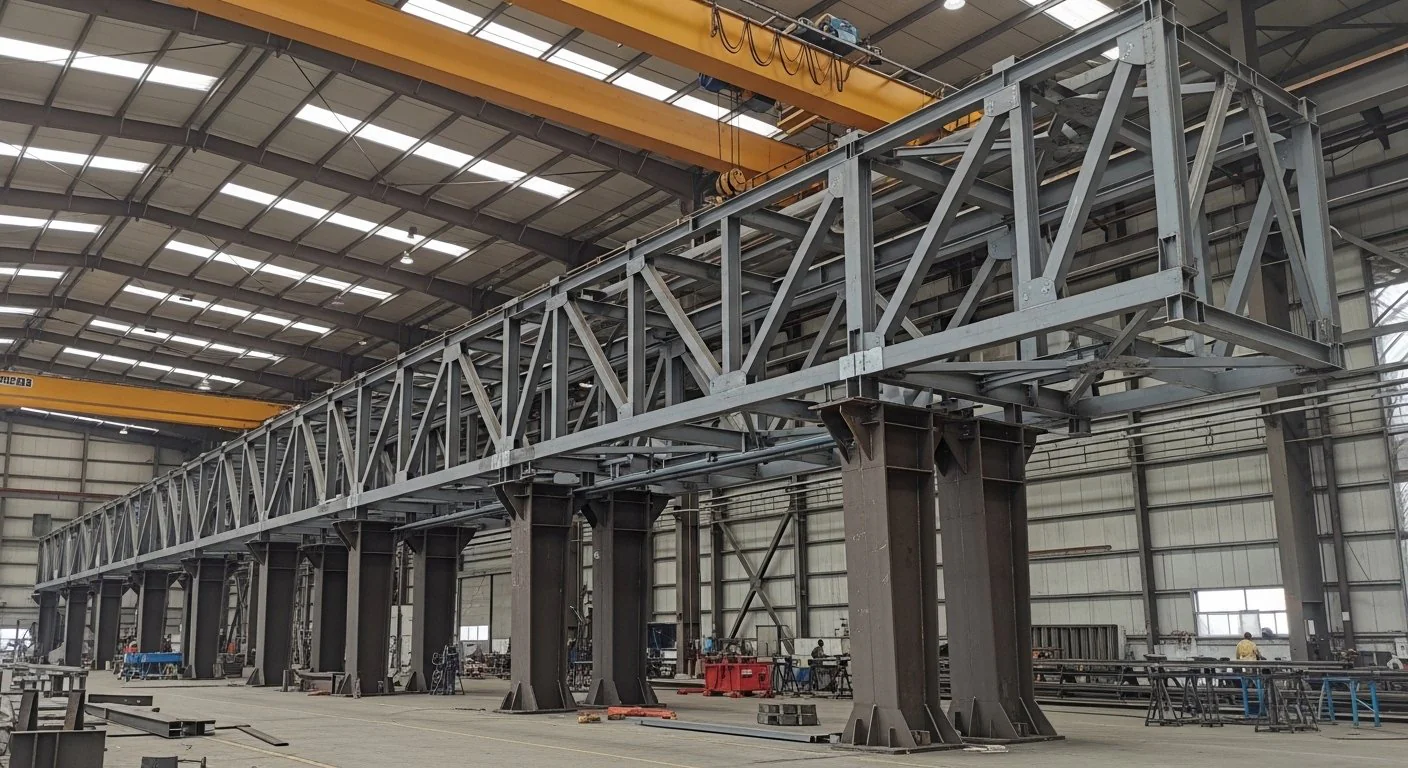 Conveyor gallery structures fabrication for bulk material handling systems