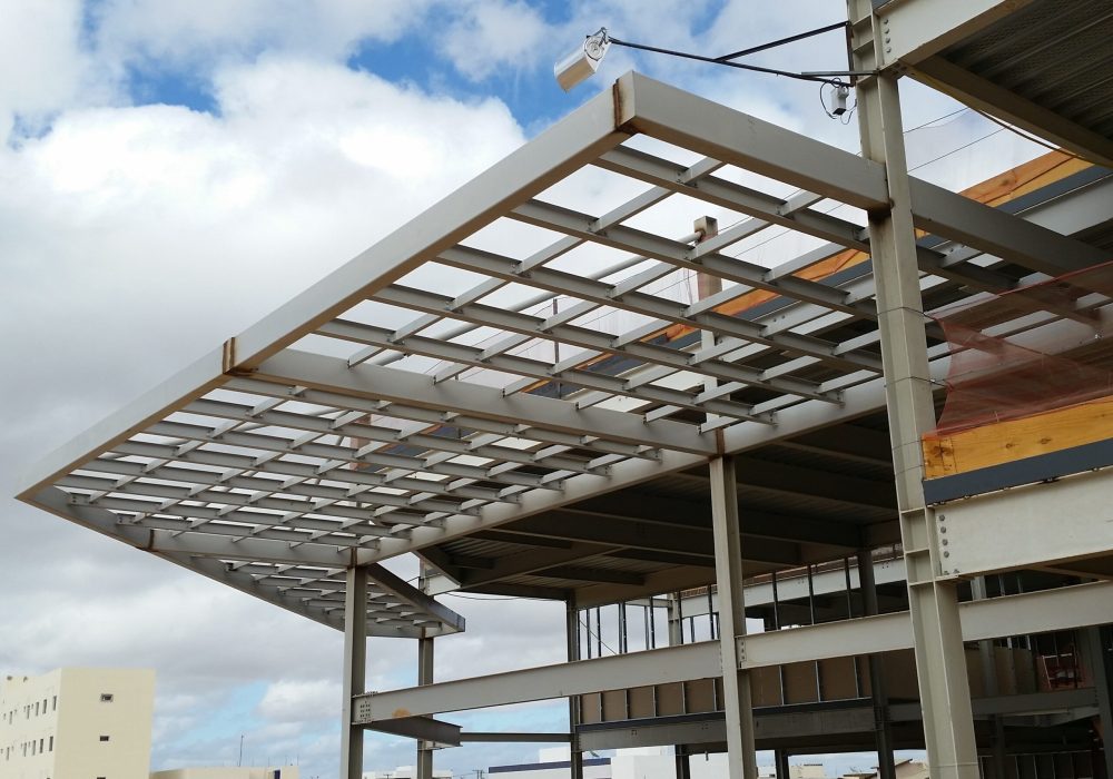 Metal steel structure (Architecture and Buildings) building,metal structures,structure,steel frame,weld